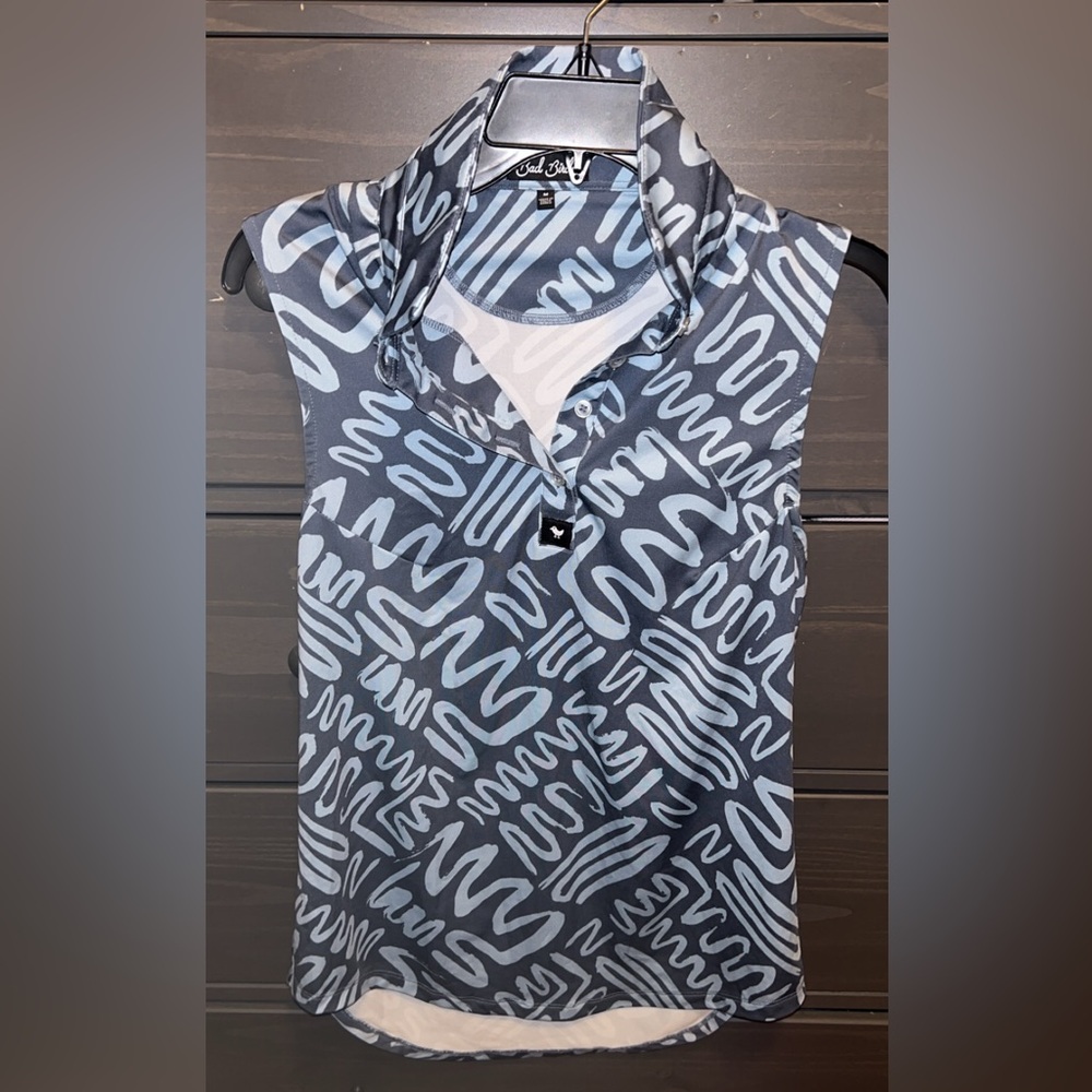 Bad Birdie Blue and Gray Button Down Shirt